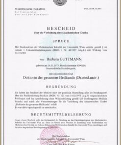 Buy college degree from Medizinische Universität Wien