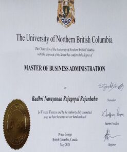Buy college degree from The University of Northern British Columbia