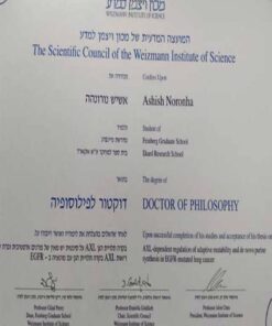 Buy college degree from the Weizmann Institute of Science