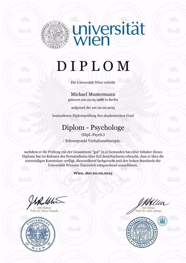 Buy college degree from Universität Wien