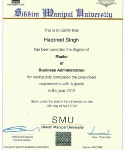 Buy college degree from The Sikkim Manipal University