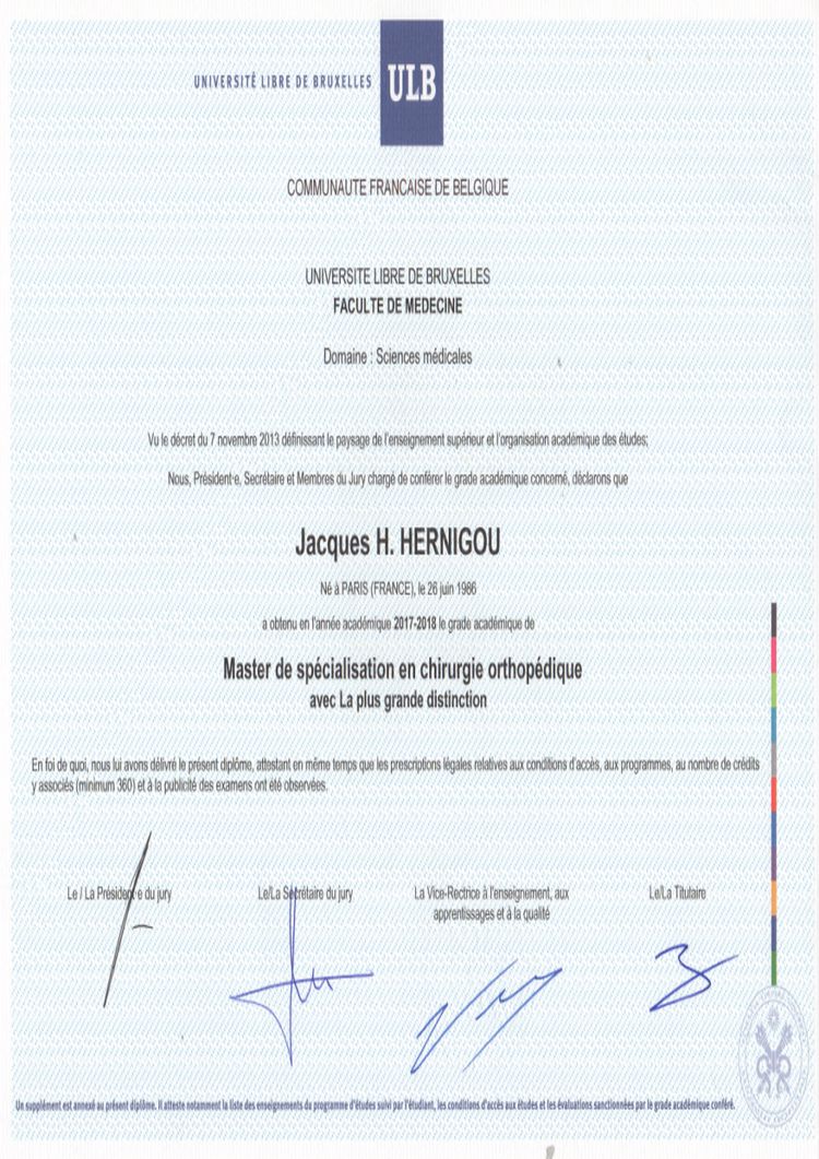 Buy college degree from The Université Libre de Bruxelles
